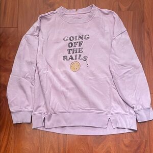 Aerie Light Purple Graphic Sweatshirt